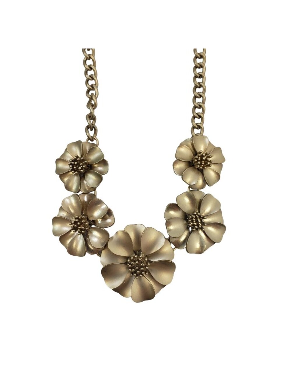 NWT Pier 1 Imports Gold Tone Floral Necklace